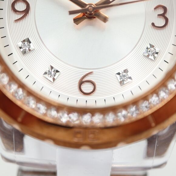 Relic by Fossil Women Watch Clear Rose Gold Tone 34mm Dial Jewel Bezel ZR11901 - Picture 8 of 16